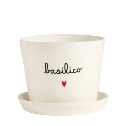 Vaso - Basilico cuore 15x12cm