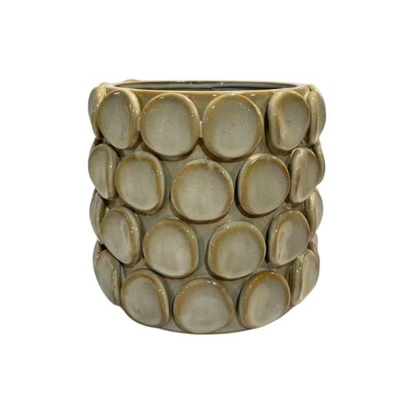 Vaso deco Ceramica con Rondelle h 14,5 cm
