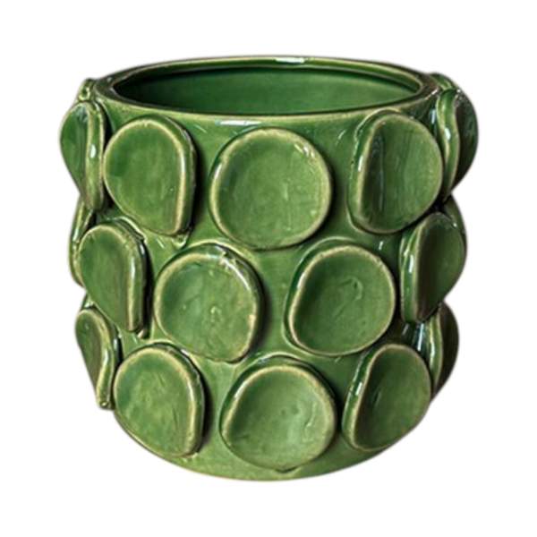 Vaso deco Ceramica con Rondelle h 14,5 cm