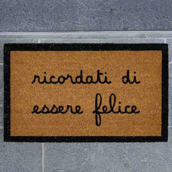 Zerbino - Scritta: Ricordati di essere felice