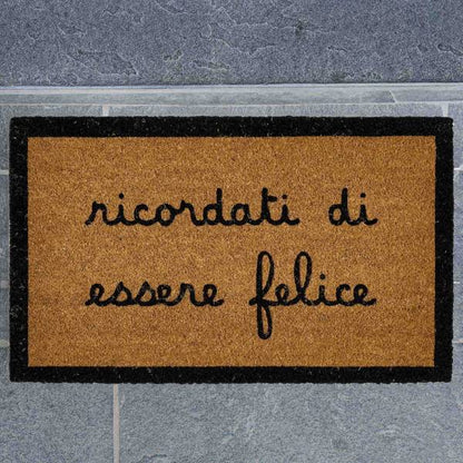 Zerbino - Scritta: Ricordati di essere felice